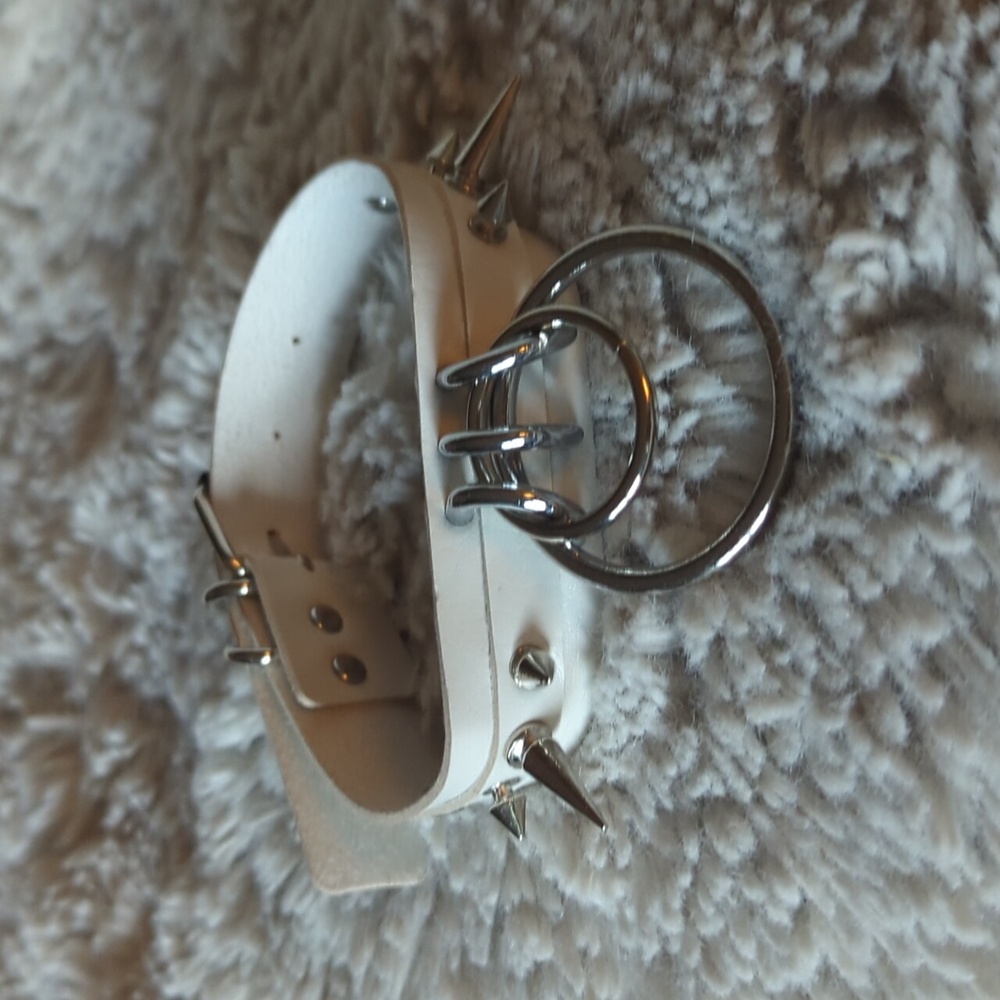 White Punk Harness Choker